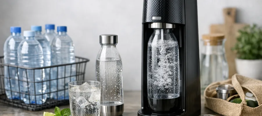 Wassersprudler als nachhaltige Alternative zu Flaschenwasser im Alltag
