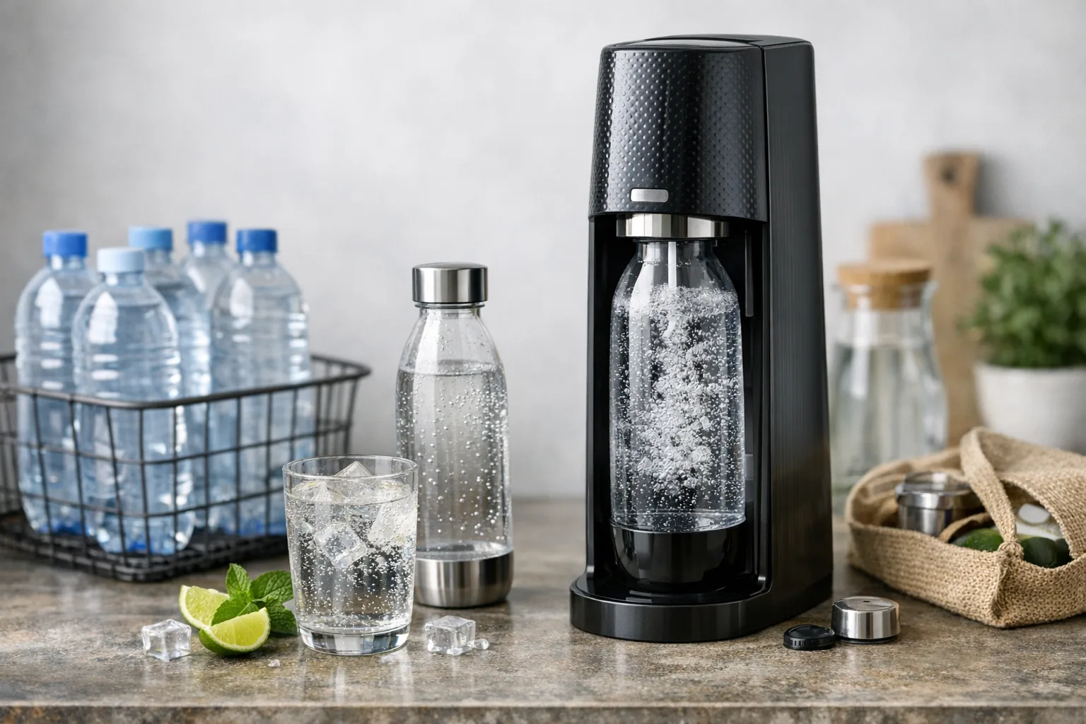 Wassersprudler als nachhaltige Alternative zu Flaschenwasser im Alltag
