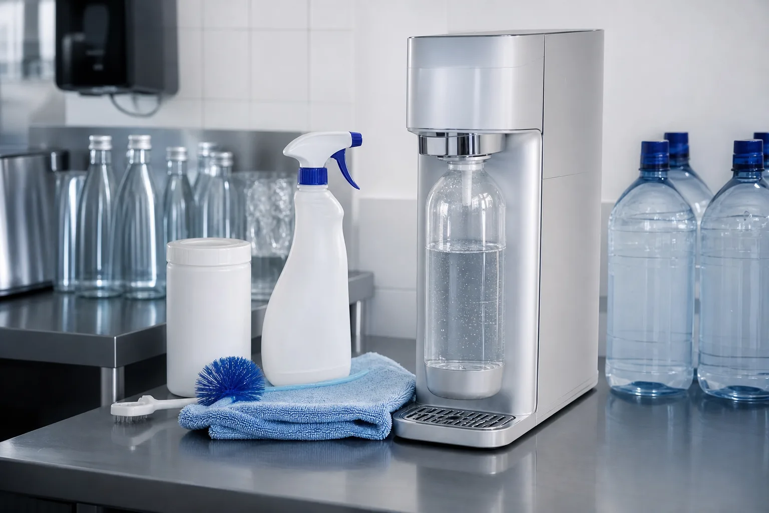 Hygiene beim Wassersprudler im Haushalt und Gewerbe: Infektionsschutz und Reinigung