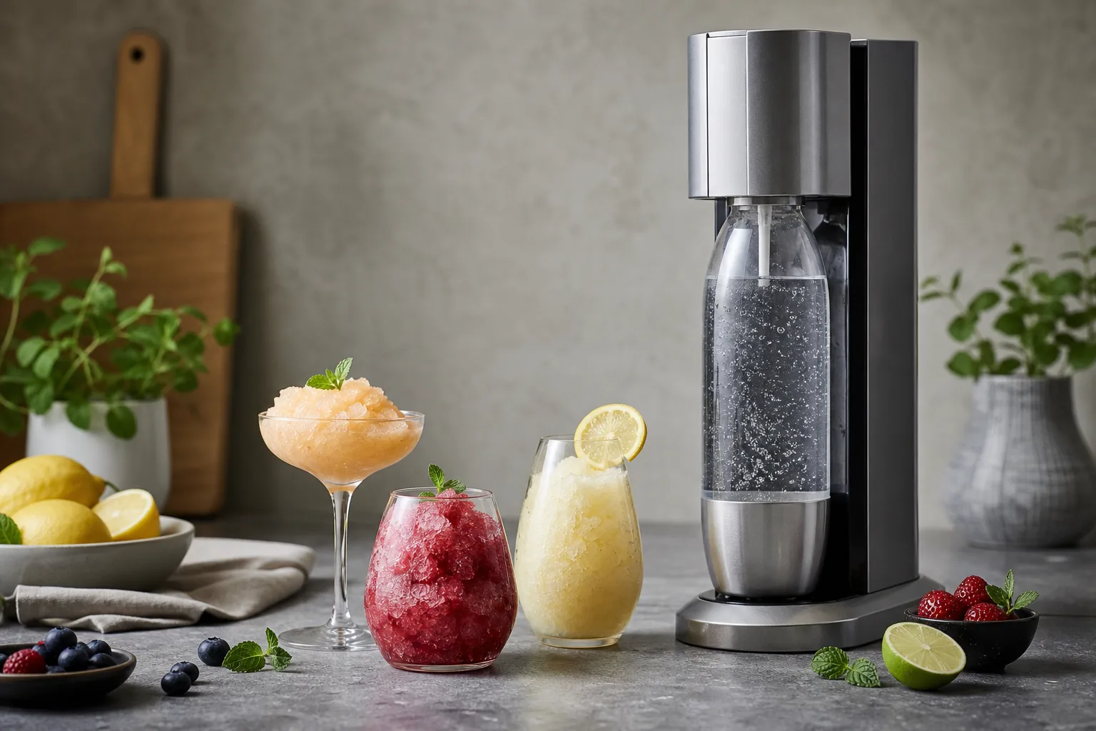 Eis, Sorbets & Granitas mit Wassersprudler: Sprudelnde Desserts