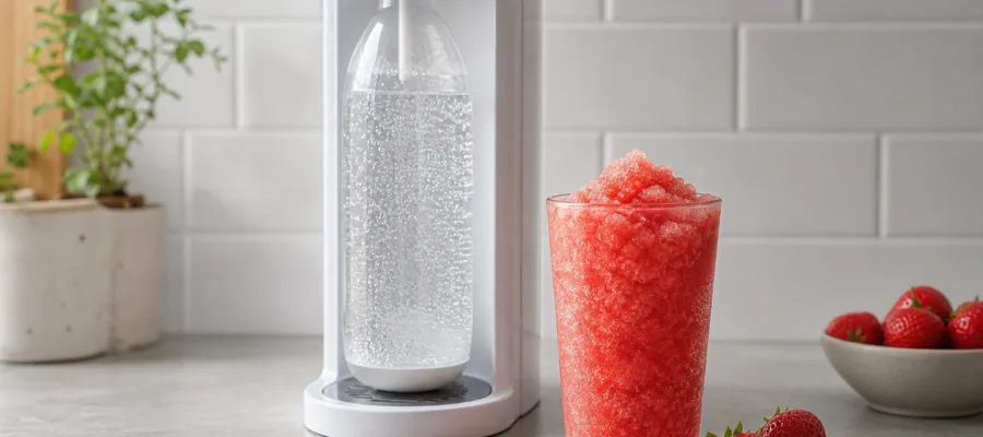 Erdbeer-Slush mit Wassersprudler