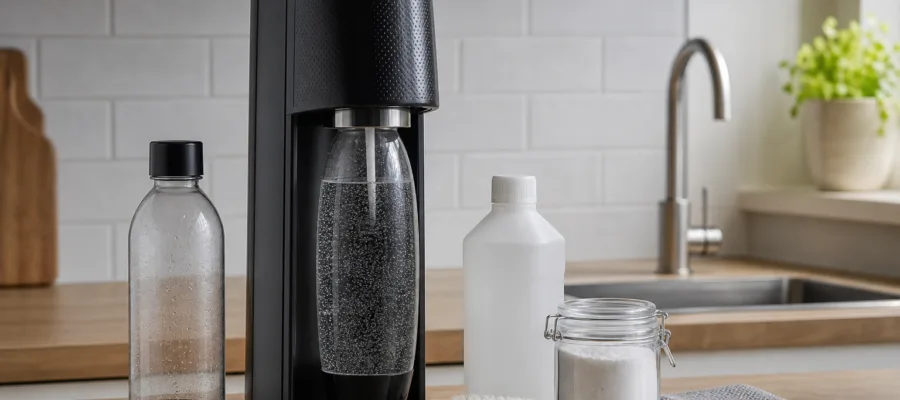 Wassersprudler reinigen und entkalken: Anleitung fuer hygienische Geraetepflege